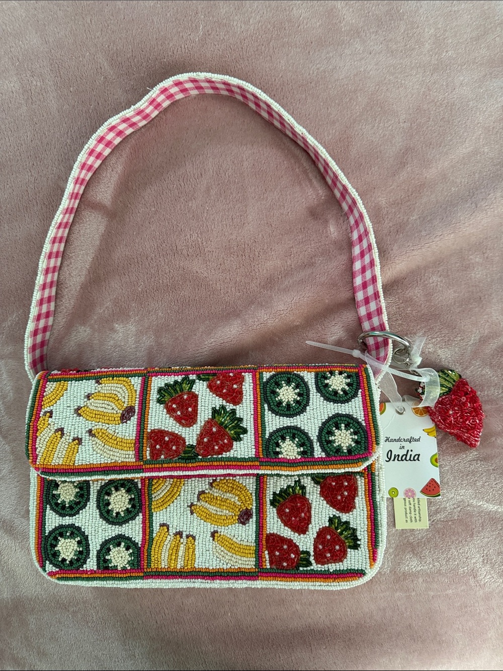 Beaded bag multi fruit - Picture 3 of 11